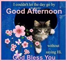 I Couldn'T Let The Day Go By Good Afternoon, God Bless You