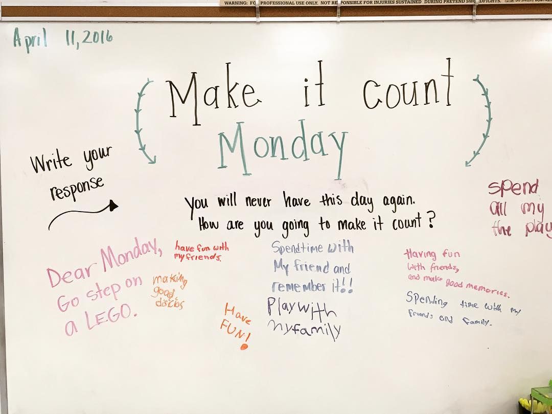 Isabel Cristina Sandoval-Hill On Instagram: “Make It Count!! #Wordsofwisdom #Hillyeah #Miss5Thswhiteboard”