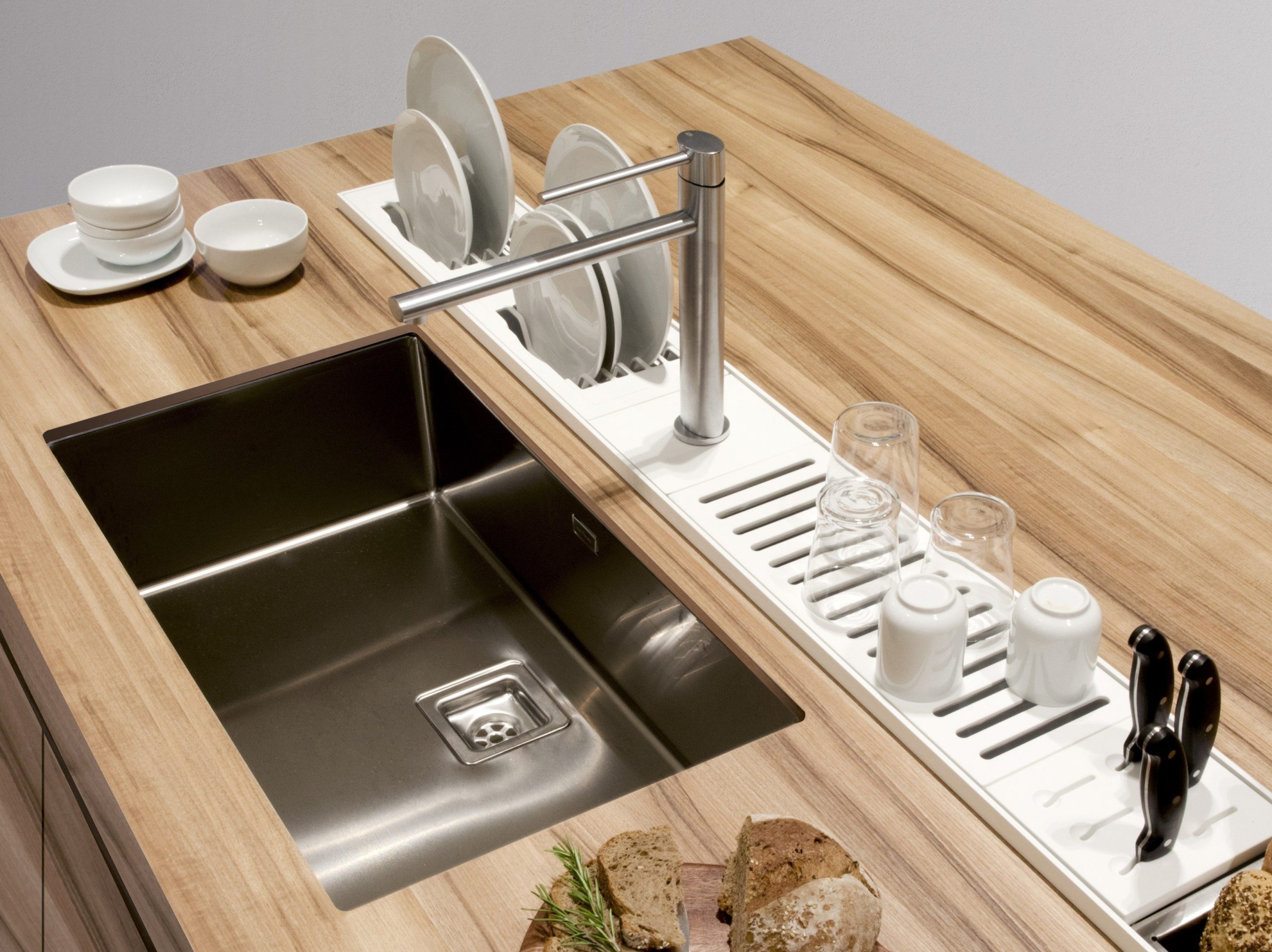 Kitchen Equipped Track Easyrack Kitchen Step | Draining Board By Domusomnia
