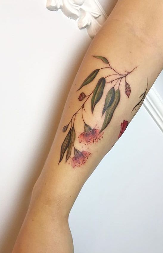 Lena Fedchenko Gum Flower Tattoo