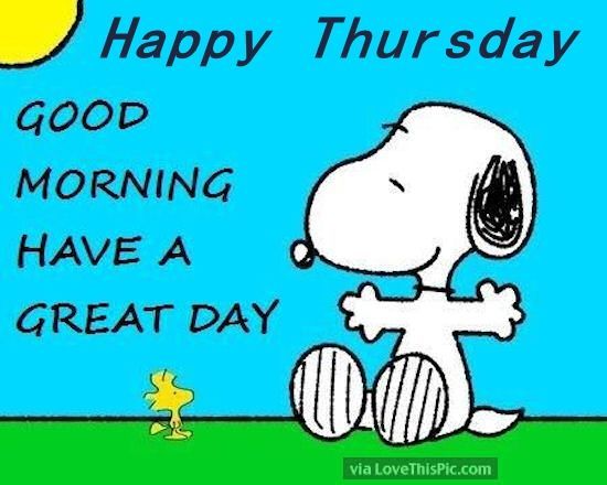 Snoopy Happy Thursday Good Morning