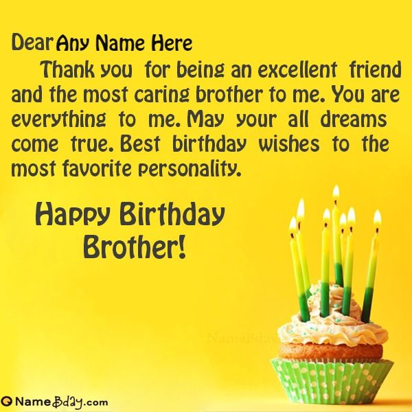 Special Birthday Brother Images With Name