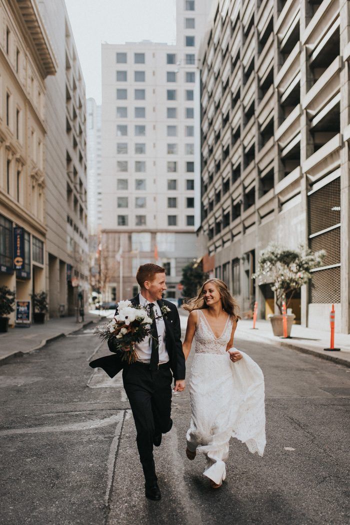Super Chic Black and White Downtown Wedding at The Pearl SF | Junebug Weddings