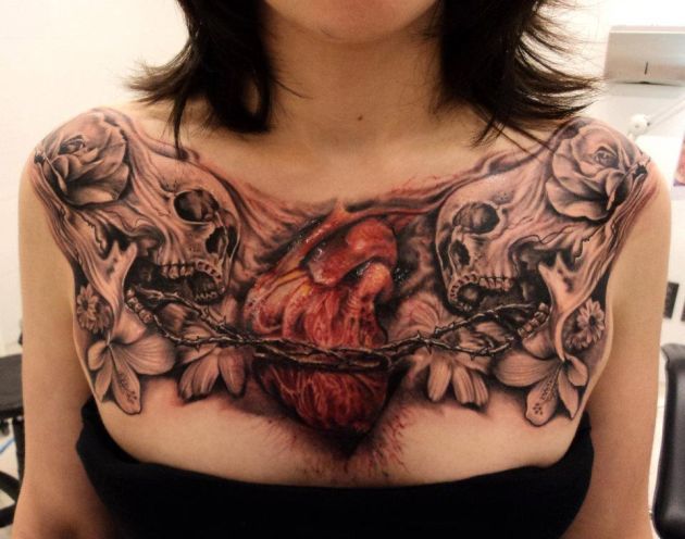 Heart-tattoo-designs-skull-chest-tattoos-for-women-52797.jpg (630×496) 2021