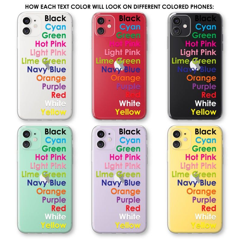 Clear iPhone XR Case, iPhone XS Max Case, iPhone XS Case, iPhone X Case, iPhone 10r Case, iPhone 10s Case, iPhone 10 Case Personalized Name