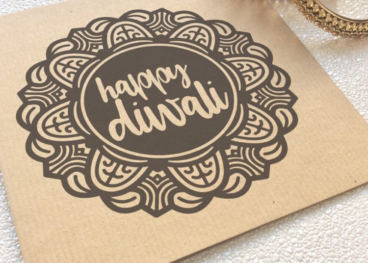 Mandala Design Happy Diwali Card Diwali Greetings Deepavali Indian Occasion