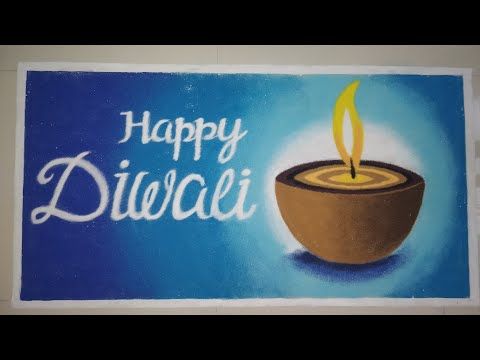 Unique Happy Diwali Poster Rangoli || Rangoli For Diwali 2020