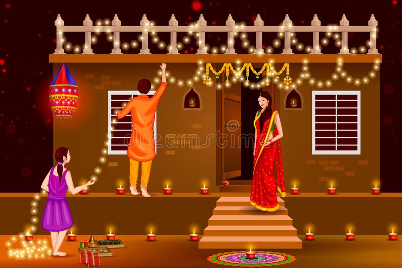 Happy Diwali Stock Background Wallpapers | Illustration Of Decoration