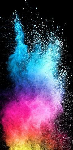 Abstract Colorful Powder With Dark Background For Samsung Galaxy S9