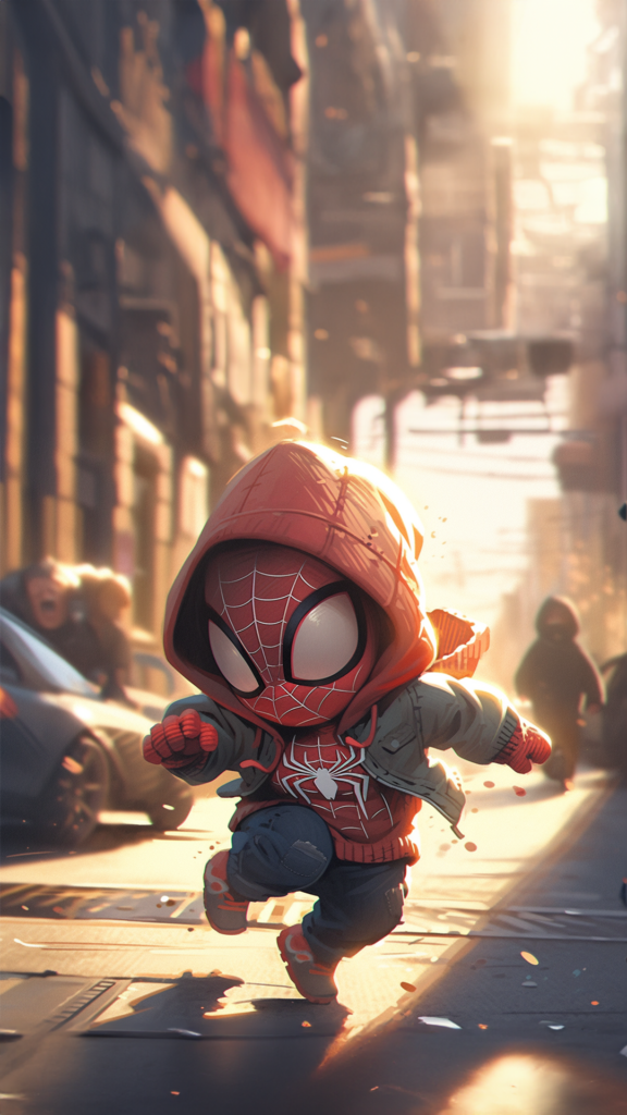 Baby Spiderman Wallpaper 4K