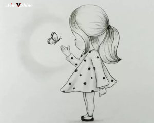 Beautiful pencil sketch of girl 6