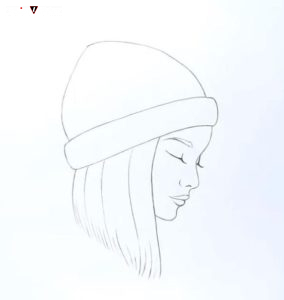 Beautiful pencil sketch of girl 8