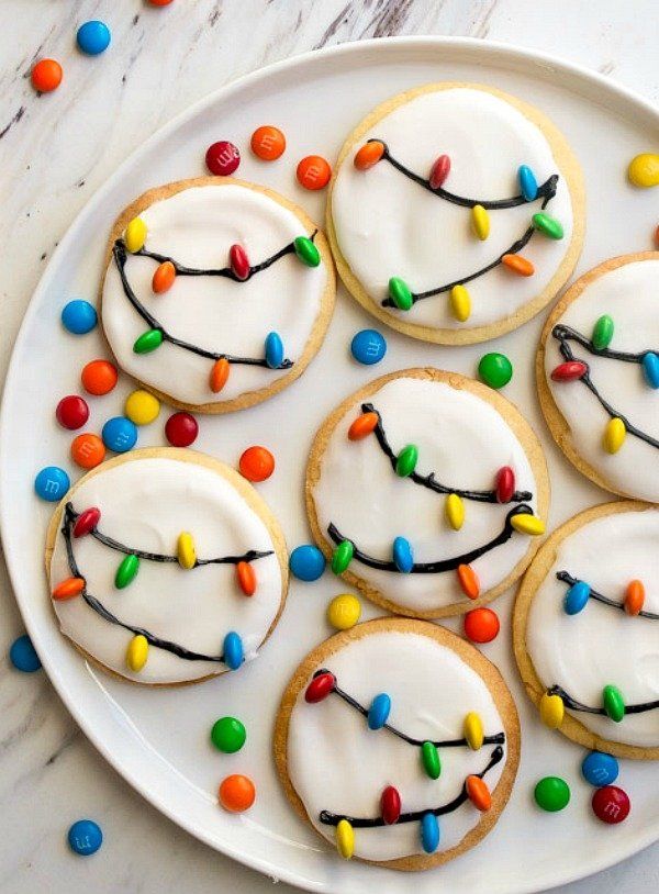 Christmas Lights Cookies With Royal Icing | Dessert For Two