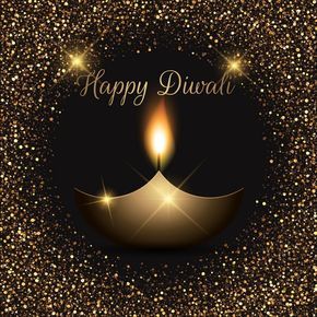 Download Golden Background With A Candle For Diwali For Free