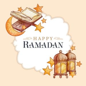 Download Watercolour Happy Ramadan And Night Stars for free