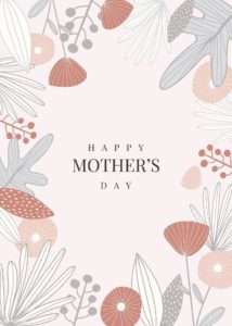Download premium vector of Floral elegant mother’s day card vector