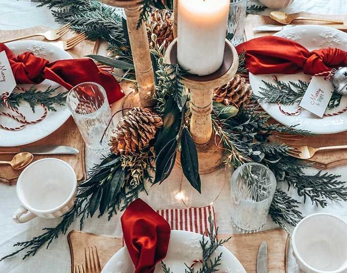 Easy Christmas Table Setting With Red – Hallstrom Home