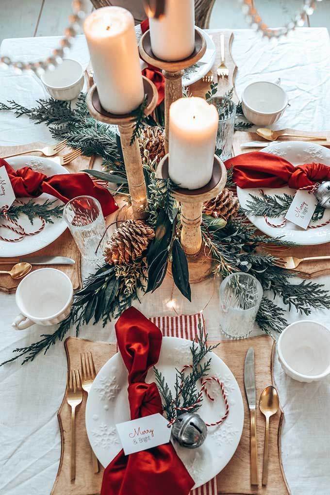 Easy Christmas Table Setting With Red – Hallstrom Home