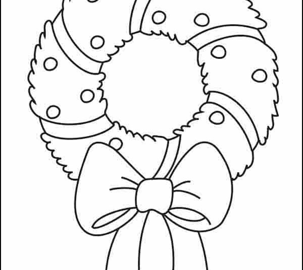 Easy How To Draw A Wreath Tutorial And Wreath Coloring Page