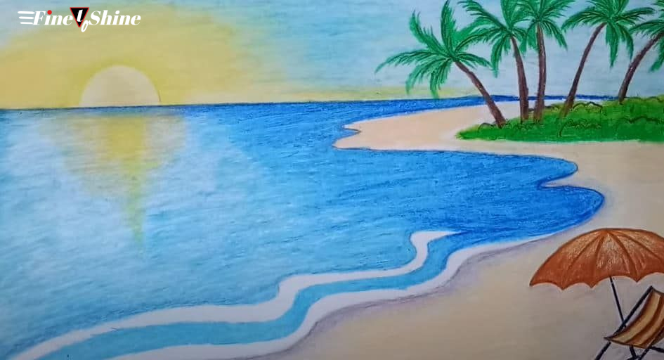 Easy Landscape Drawing For Kids And Beginners 4