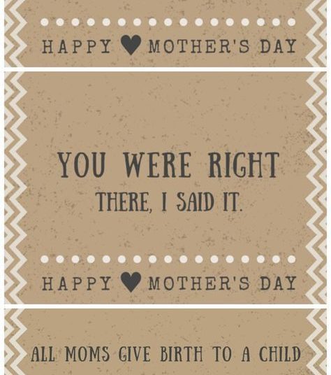 Funny Mothers Day Poem Card Printables