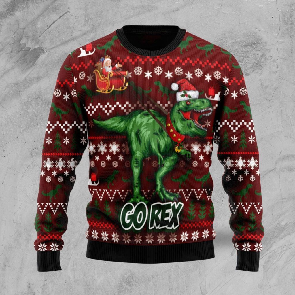 Go Rex Ugly Christmas Sweater For Men Women