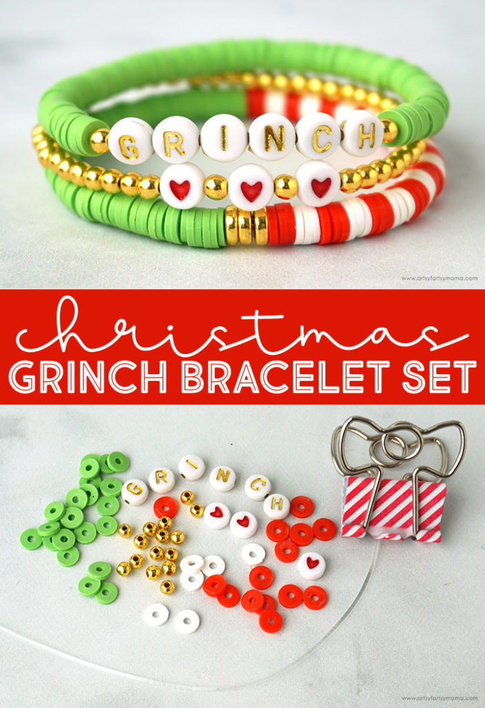 Grinch Heishi Bracelet Set