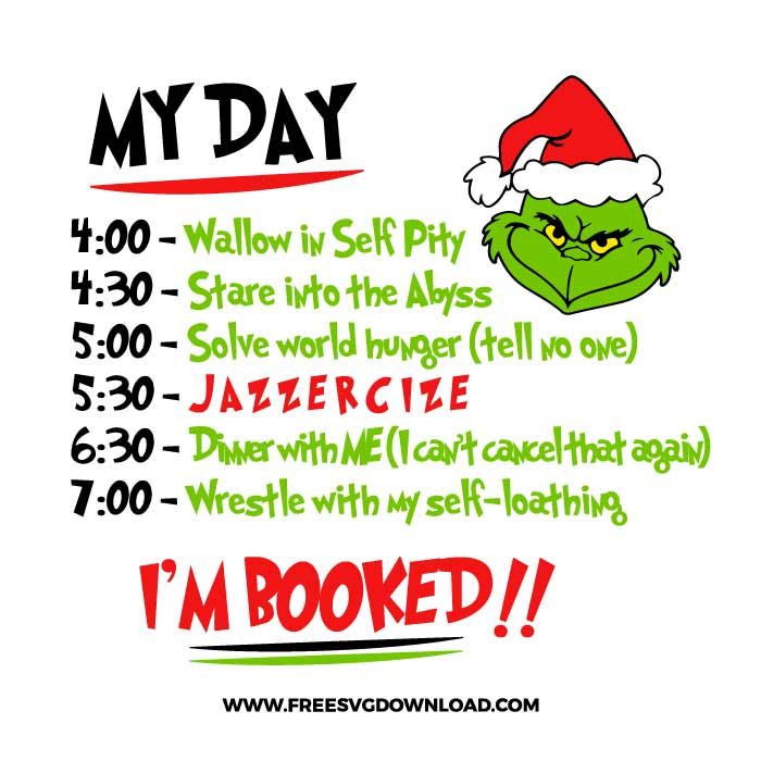 Grinch I'M Booked Svg &Amp; Png Free Cut Files