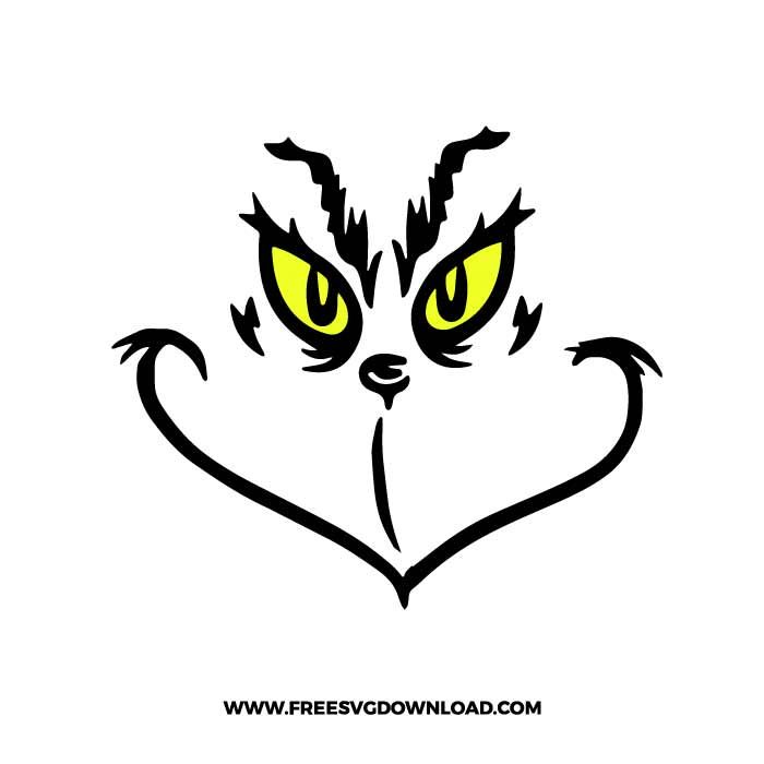 Grinch Face Svg &Amp; Png Free Cut Files