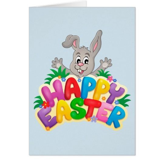 Happy Easter Bunny Holiday Card