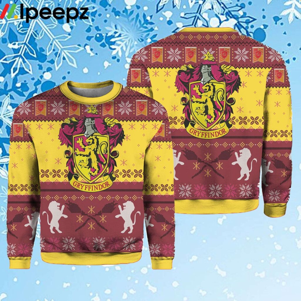 Harry Gryffindor Holiday Ugly Christmas Ugly Sweater