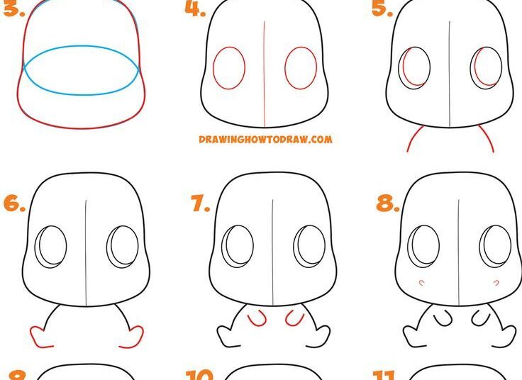 How To Draw A Cute Chibi / Kawaii Eeyore Easy Step By Step Drawing Tutorial For