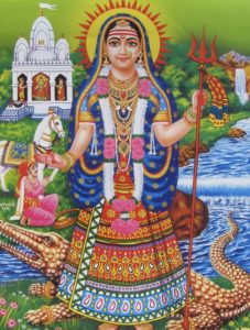 Khodiyar Maa ... Vintage-style Indian Hindu devotional poster print
