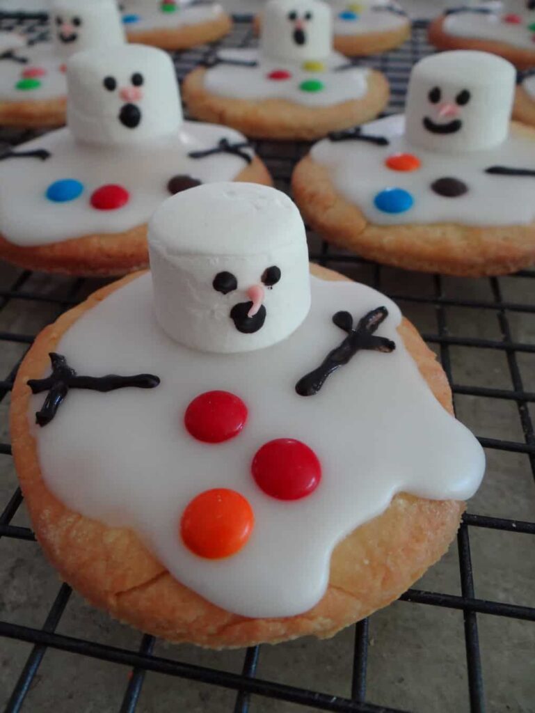Melted Snowman Biscuits