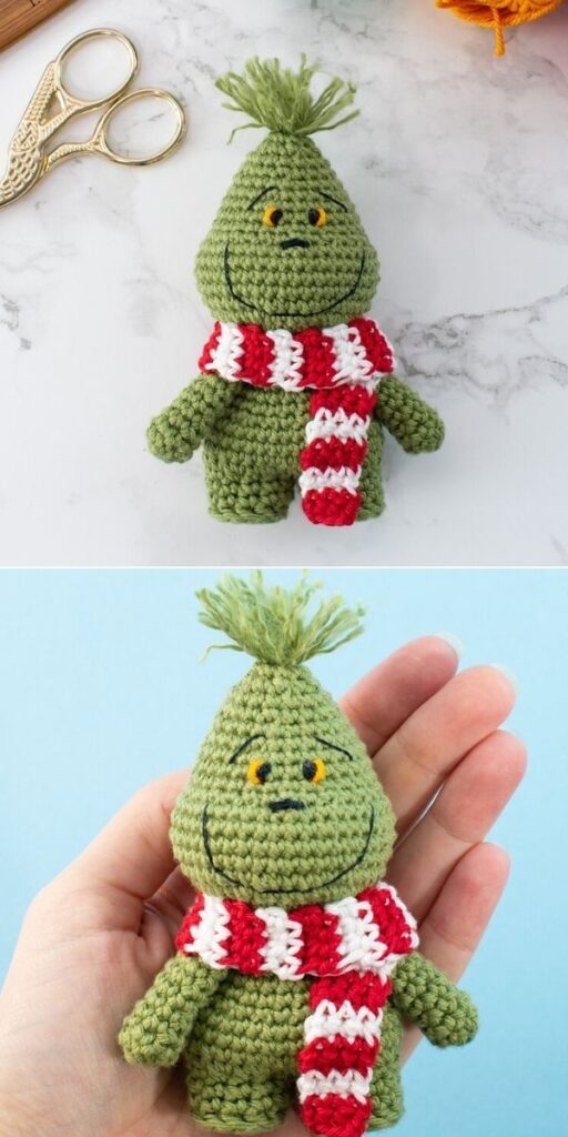 Mini Happy Grinch Free Crochet Pattern