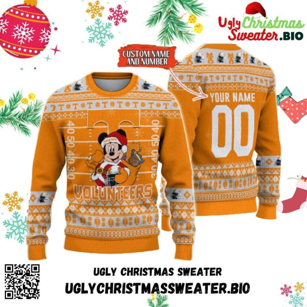 Tennessee Volunteers Mickey Christmas Ugly Sweater