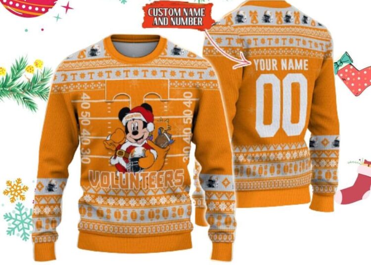 Tennessee Volunteers Mickey Christmas Ugly Sweater