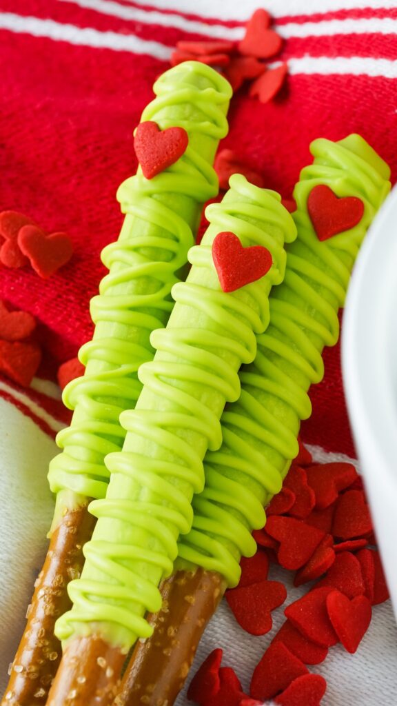 These 4-Ingredient Grinch Pretzels Will Have Your Heart Growing Three Sizes