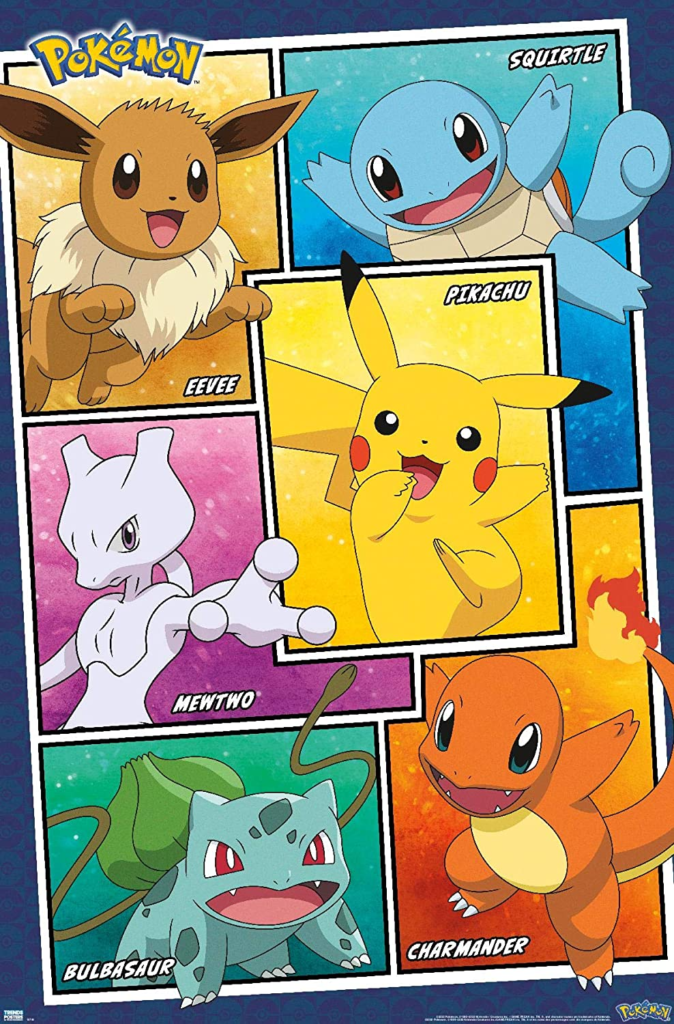 Trends International Pokémon - Group Collage Wall Poster, 22.375&Quot; X 34&Quot;, Unframe