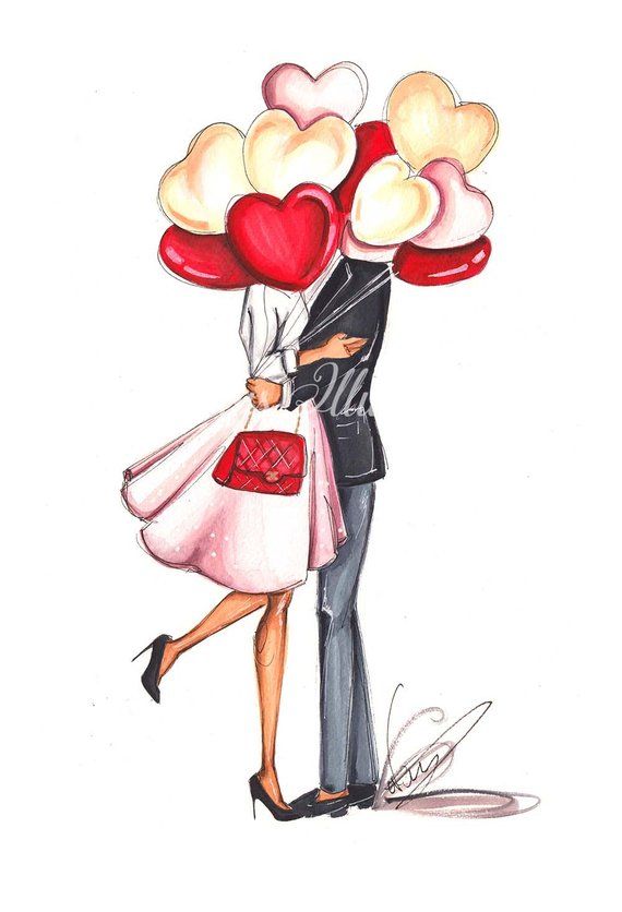 Valentines Day Printable Art Fashion Illustration Valentines Art French Bulldog