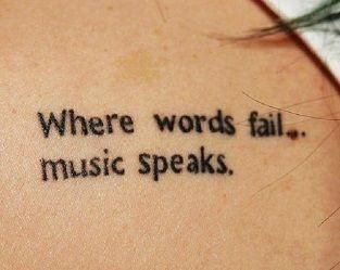 Wo Worte Scheitern Musik Spricht Zitat Tattoo
