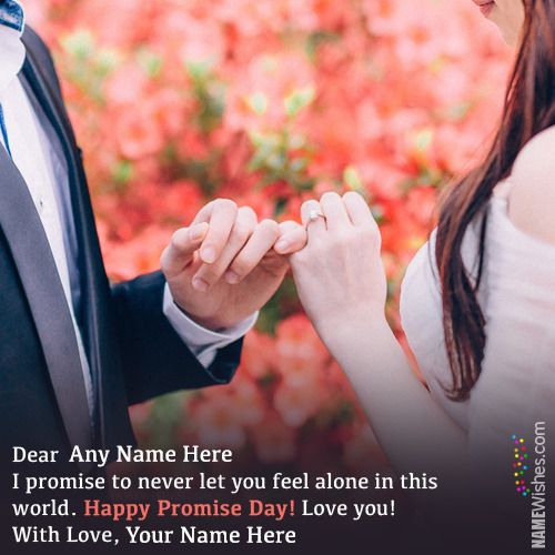 Write Couple Names On Promise Day Wishes